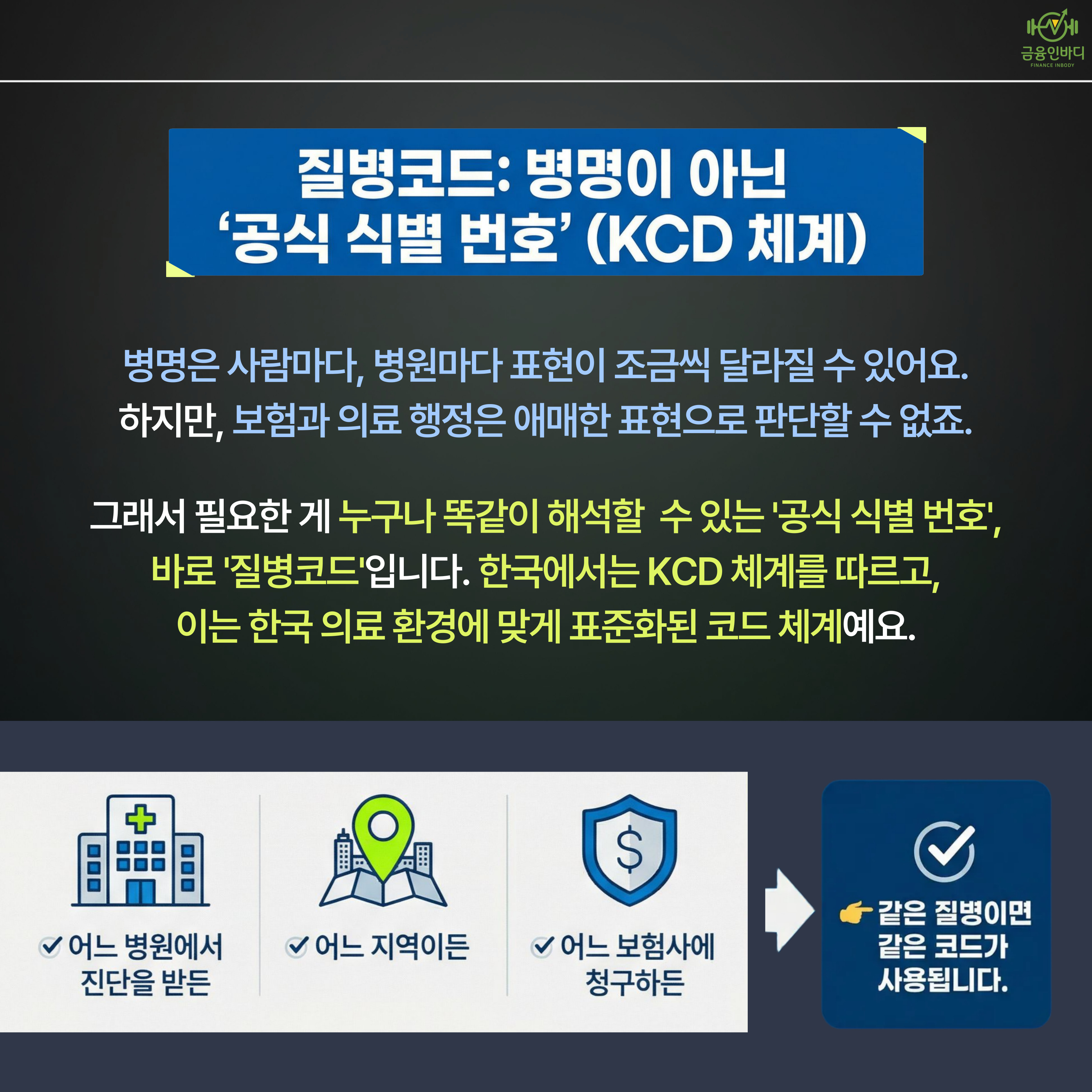 질병코드는 공식 식별 번호
