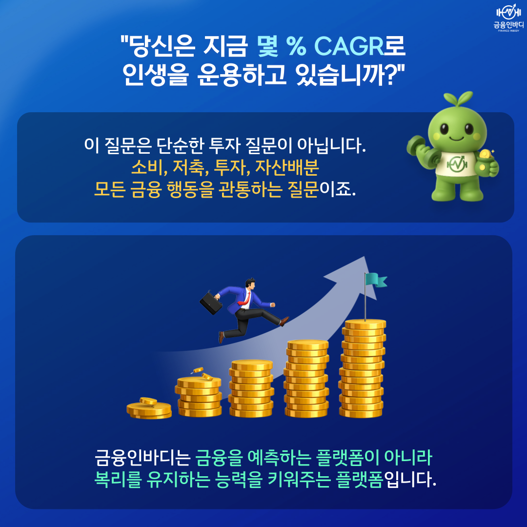 지금 몇 % CAGR로 살고 있나요?