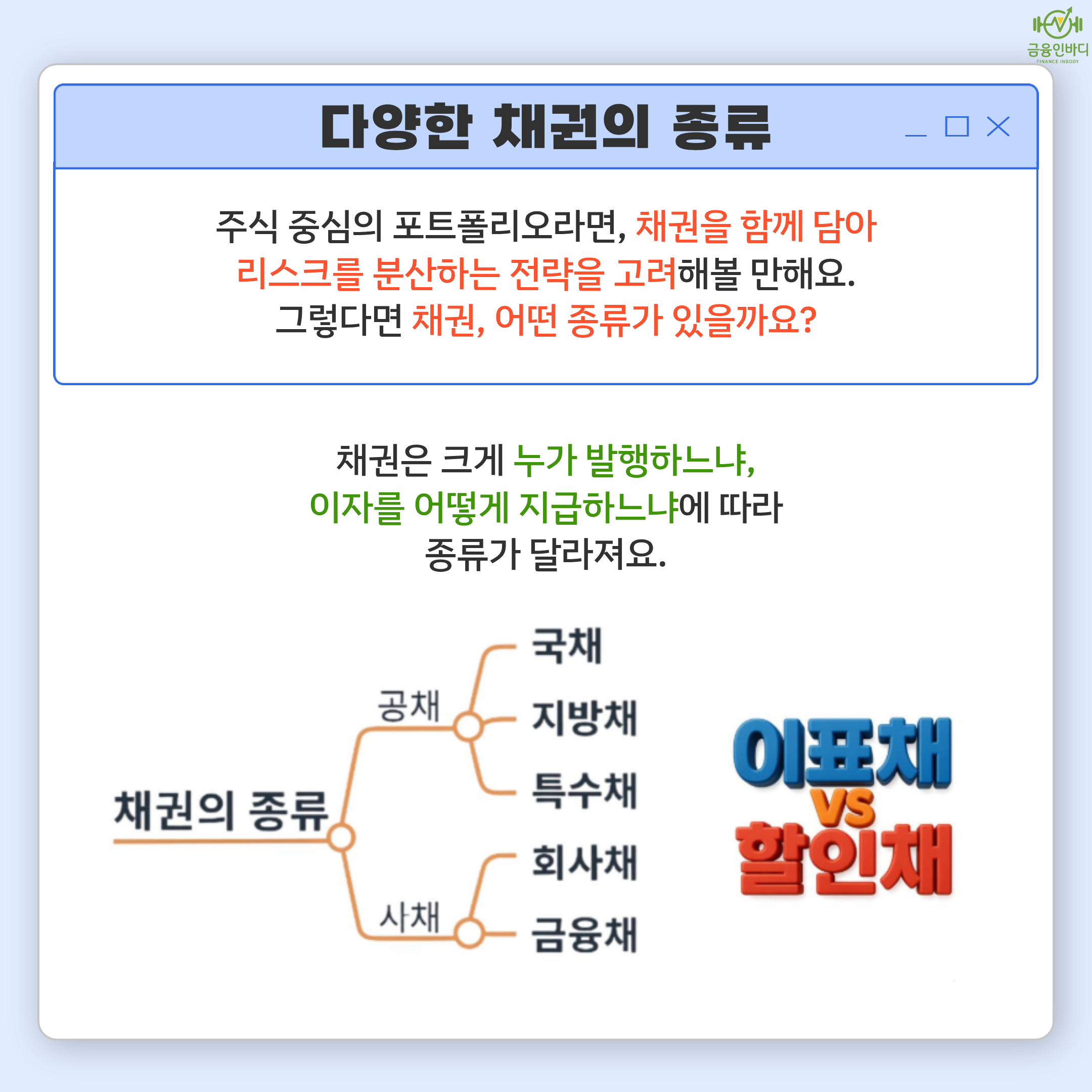 다양한 채권의 종류