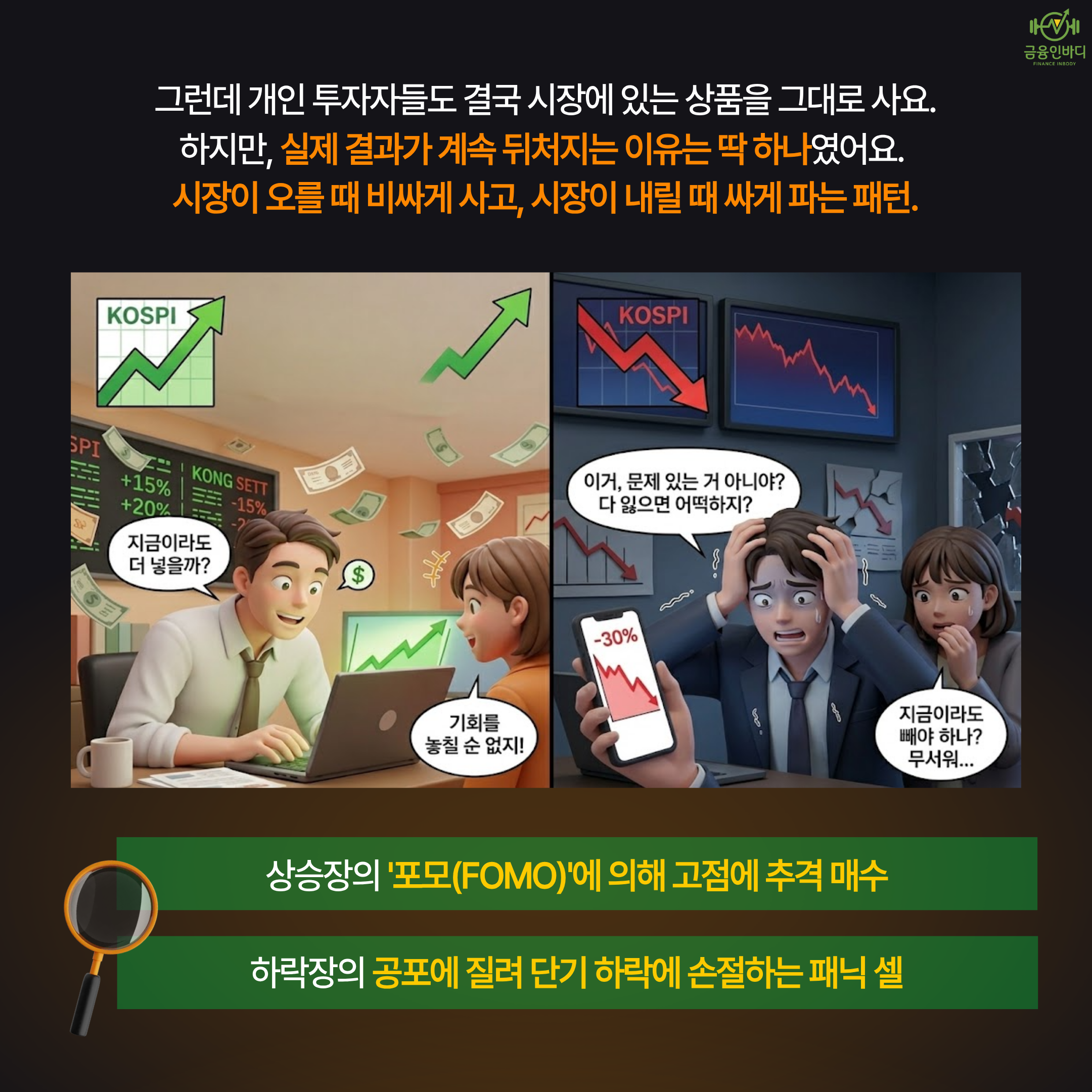 오를 때 사고, 내릴 때 파는 패턴