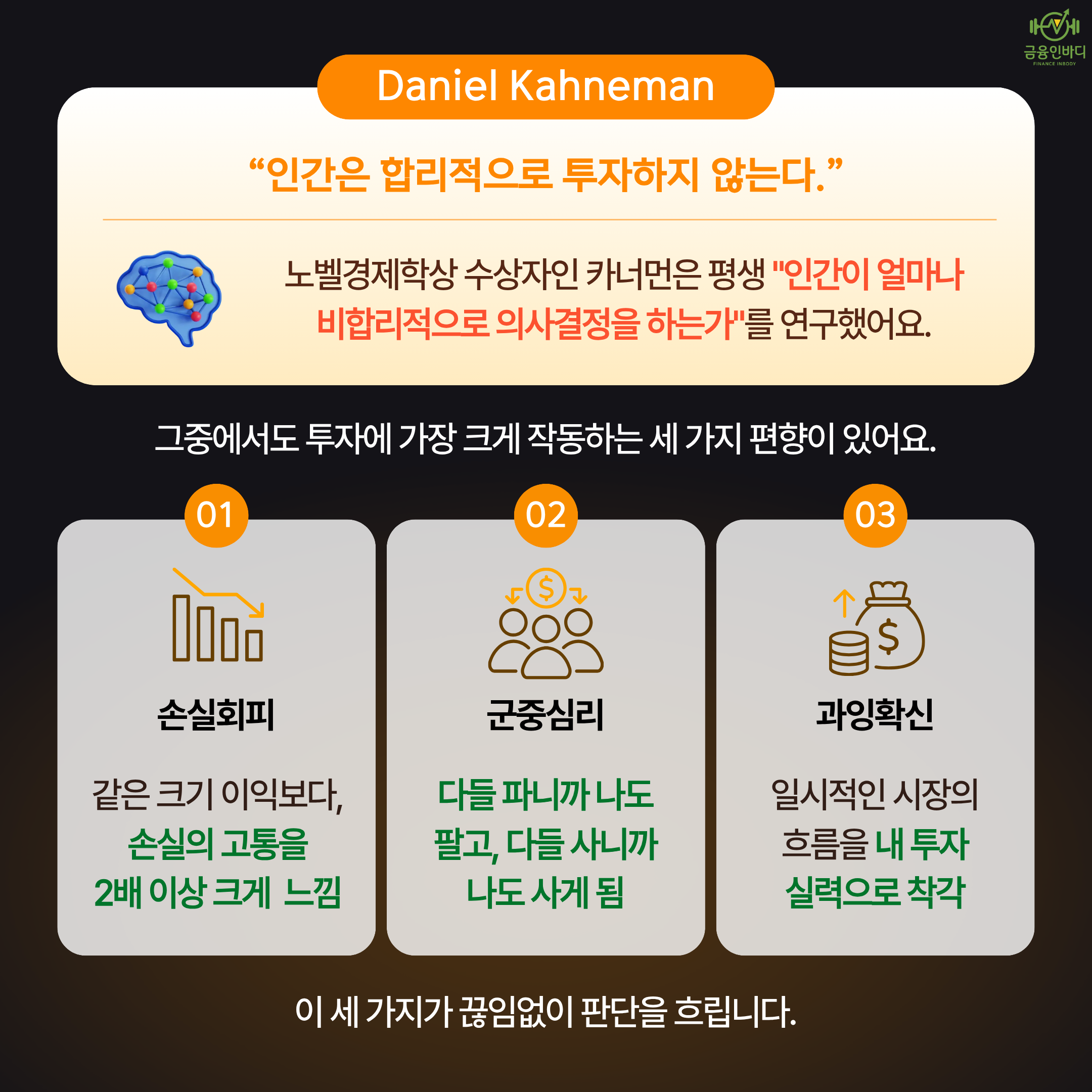 대니얼 카너먼, 인간은 합리적이지 않다