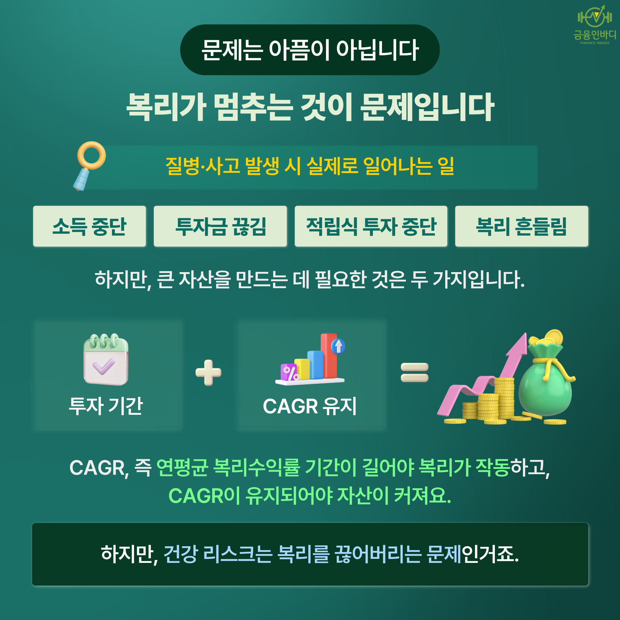 문제는 복리가 멈추는 것