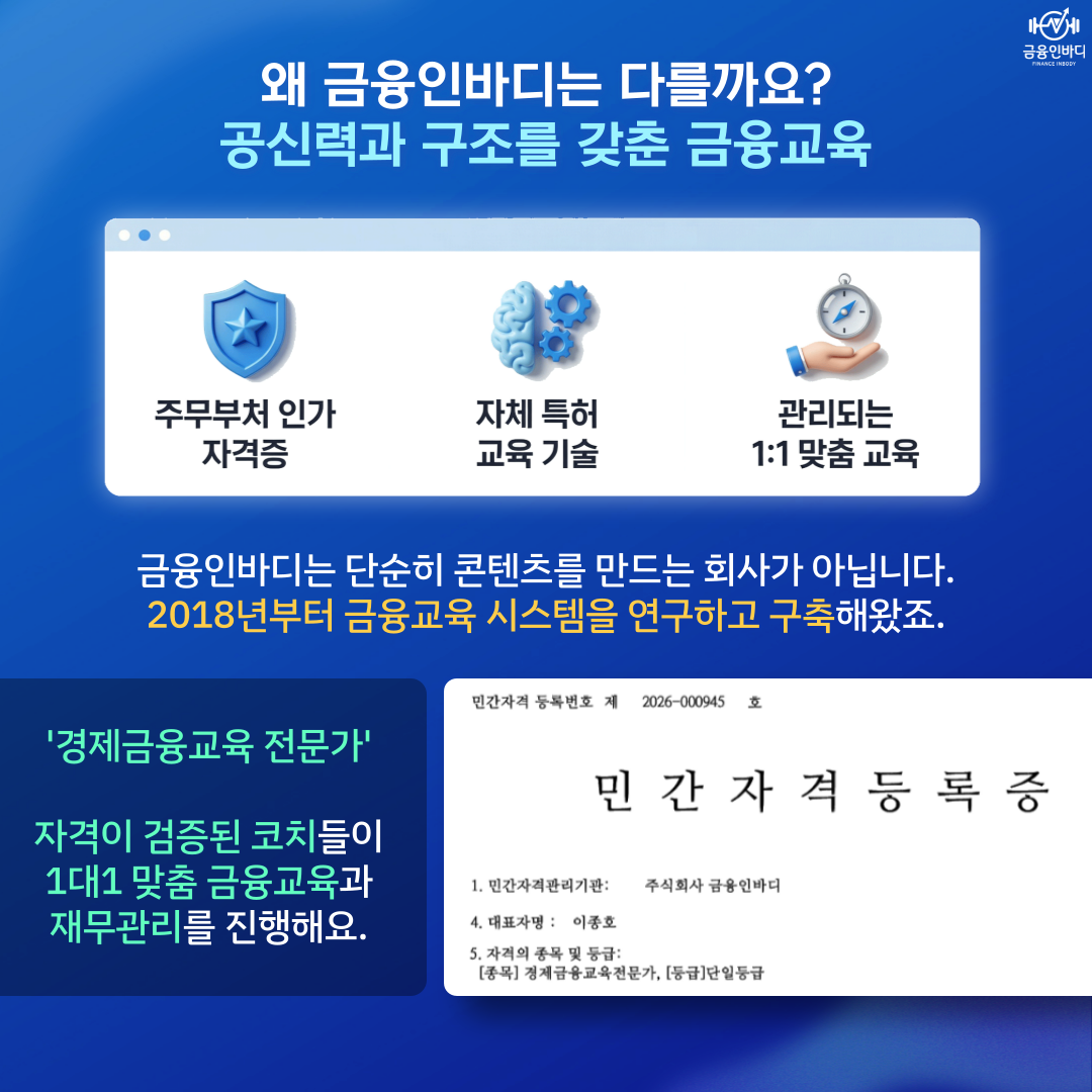 공신력과 구조를 갖춘 금융교육
