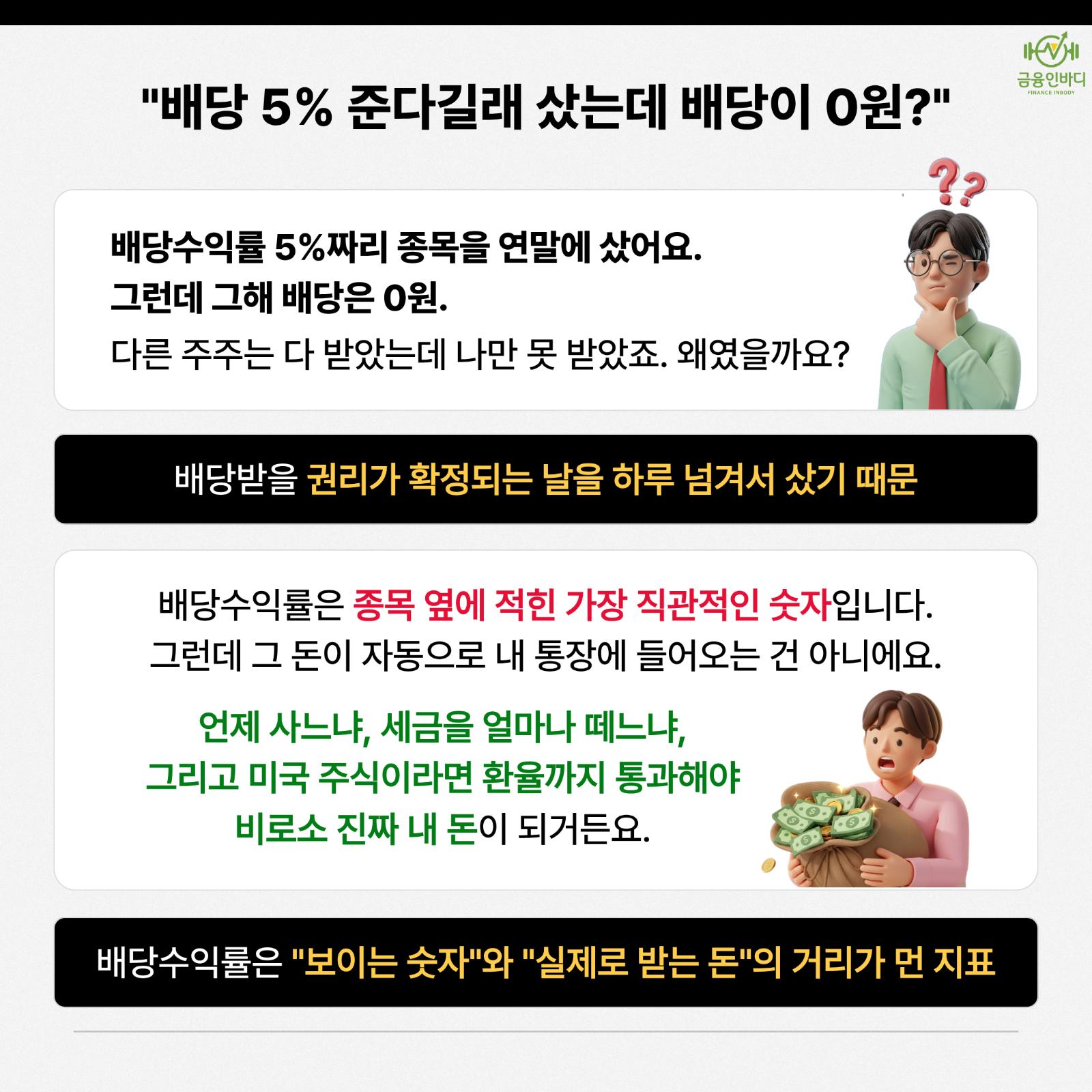 배당 5% 준다길래 샀는데 0원?