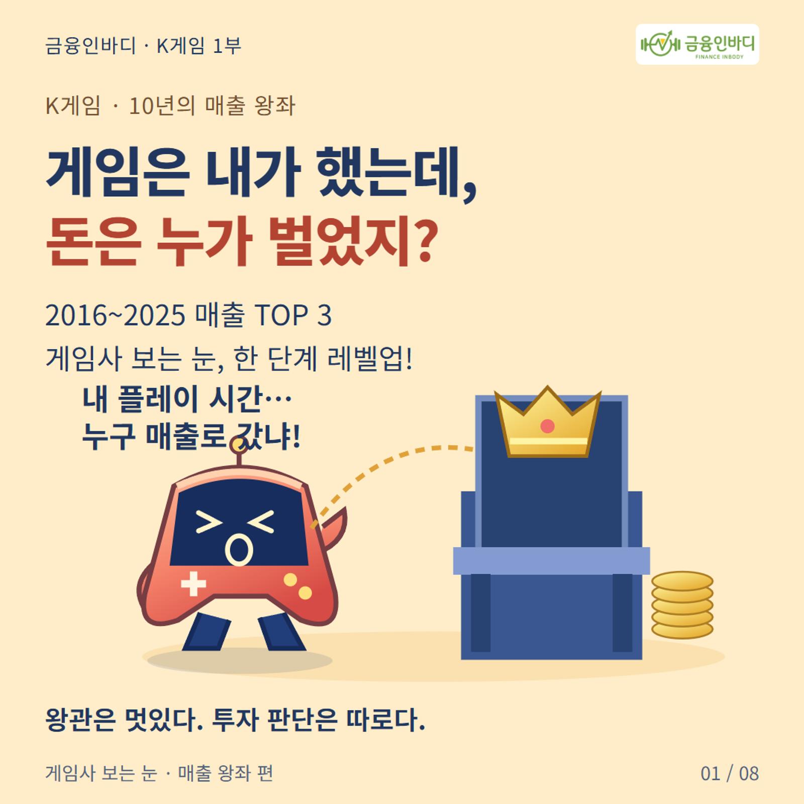 ๊ฒ์์ ๋ด๊ฐ ํ๋๋ฐ, ๋์ ๋๊ฐ ๋ฒ์์ง?