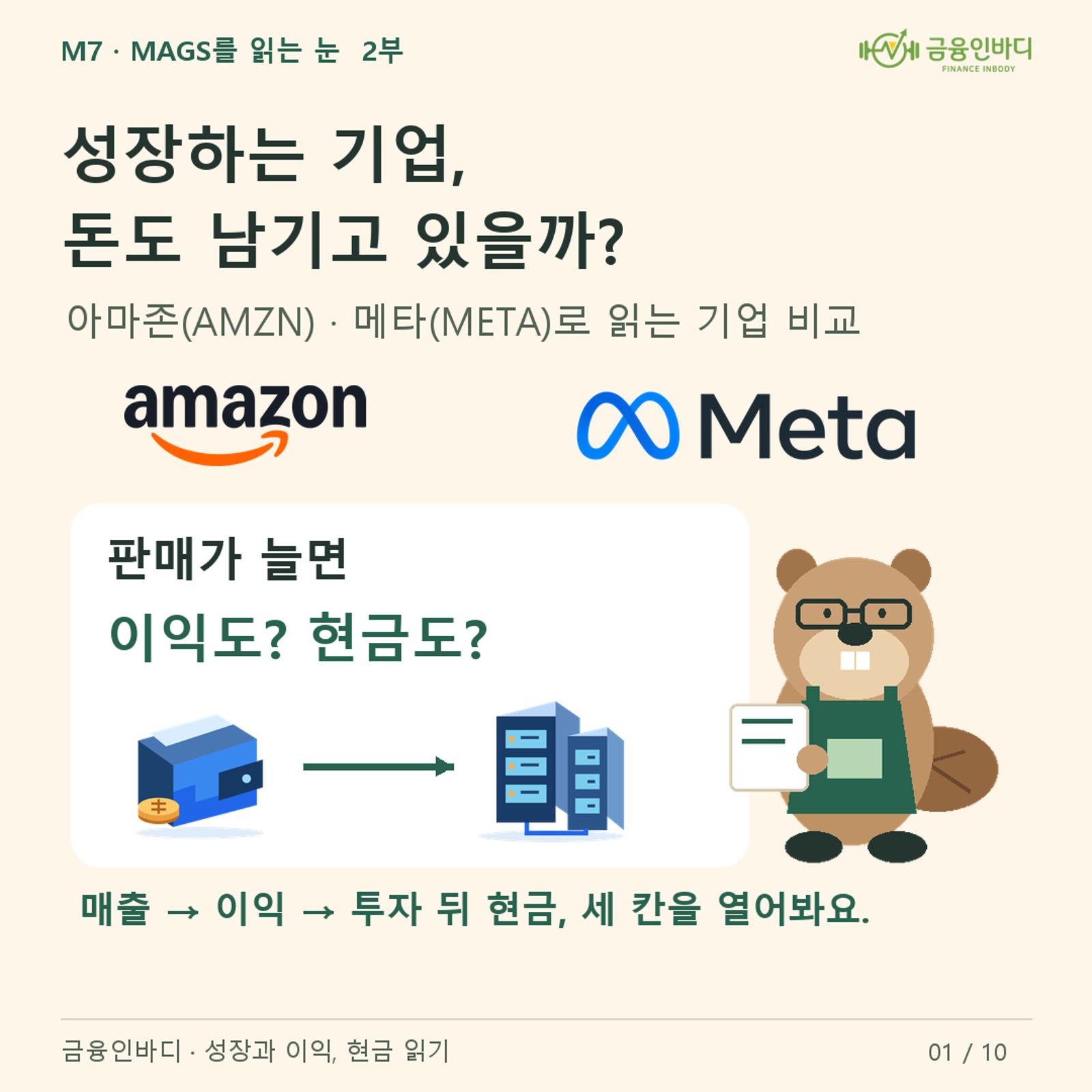 ๐ ์๋ง์กด(AMZN)ยท๋ฉํ(META), ์ฑ์ฅ ๋ค ๋จ๋ ๋์?