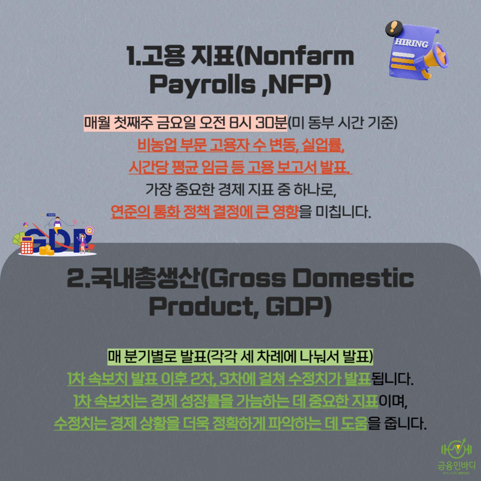 고용지표(NFP)·GDP