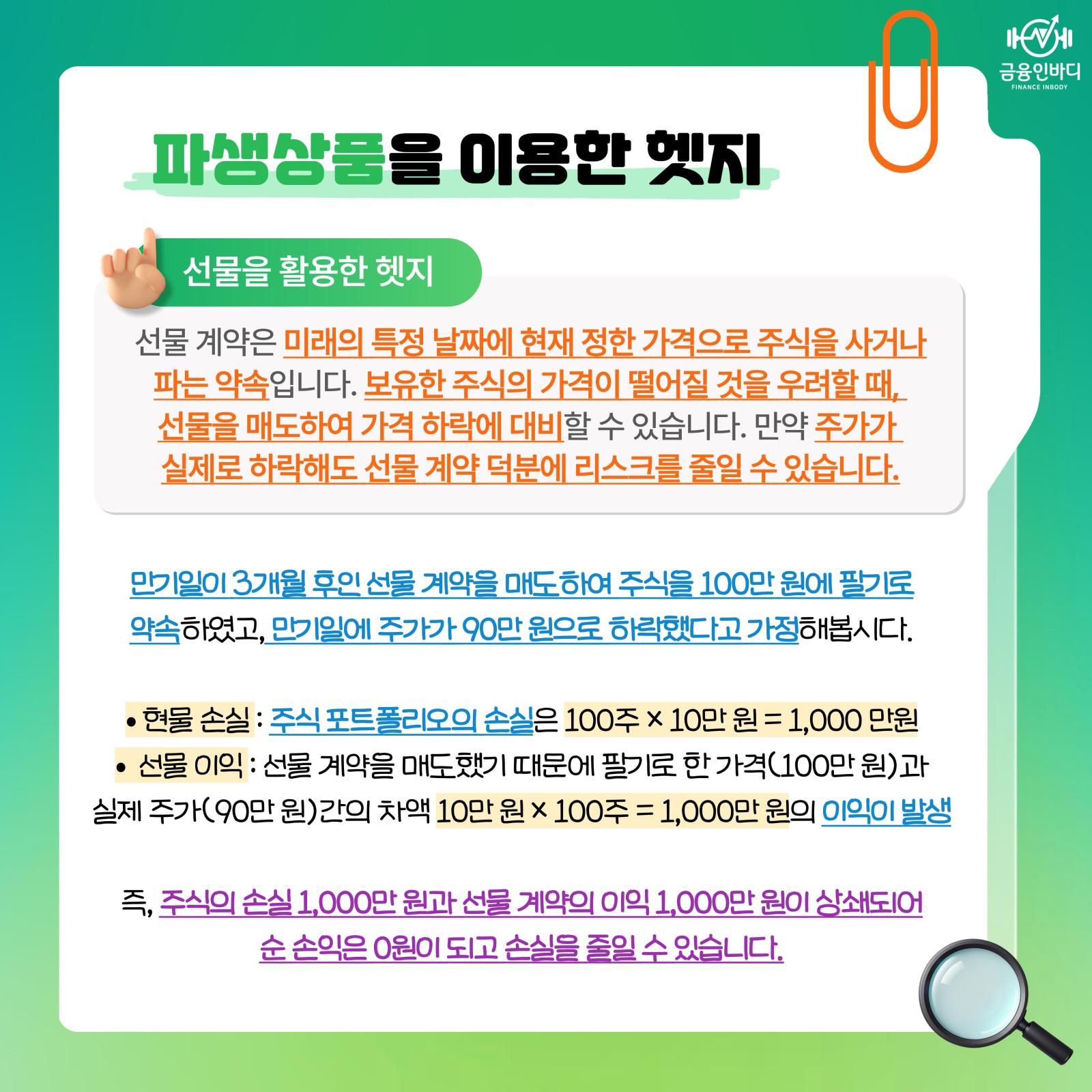 선물을 활용한 헷지