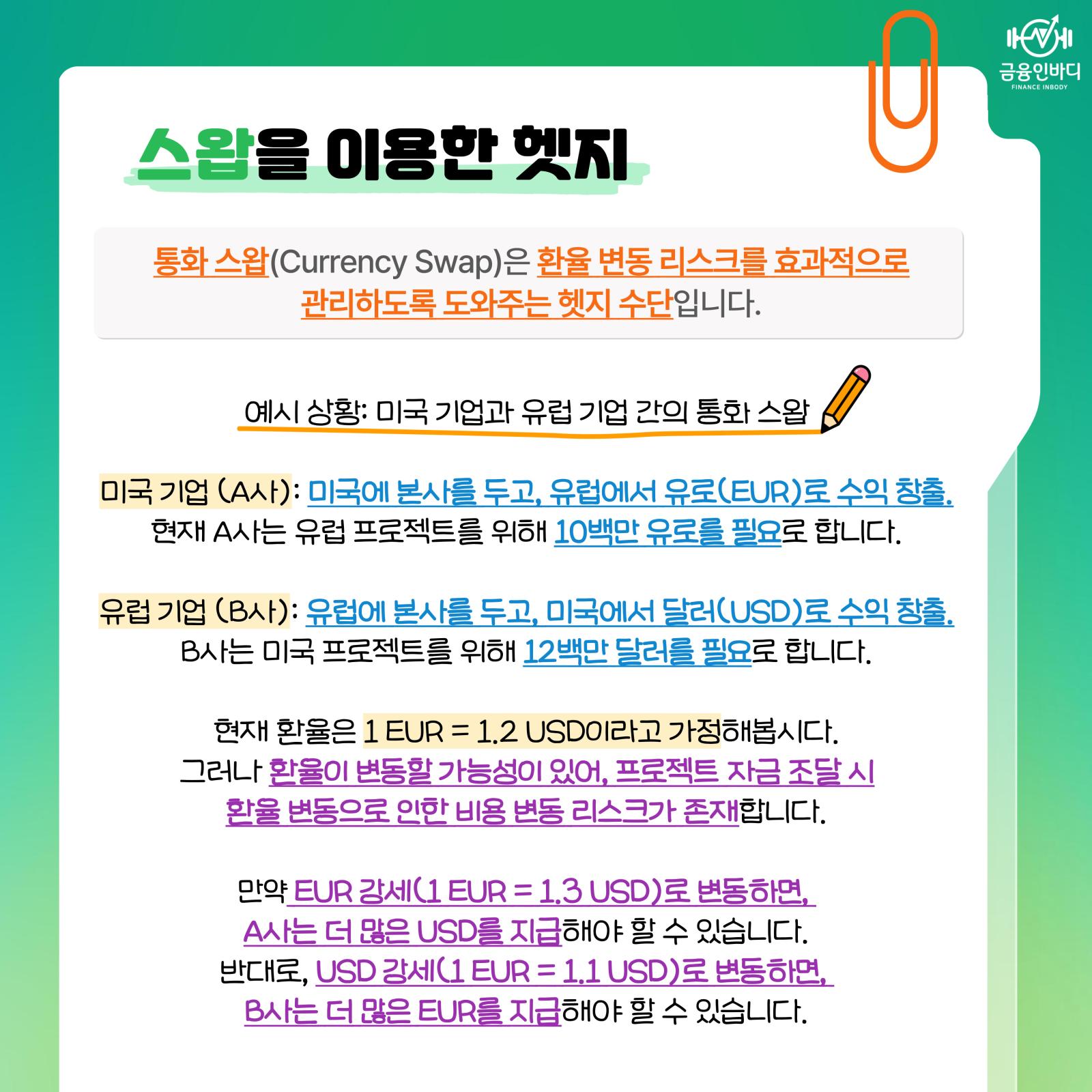 스왑을 이용한 헷지