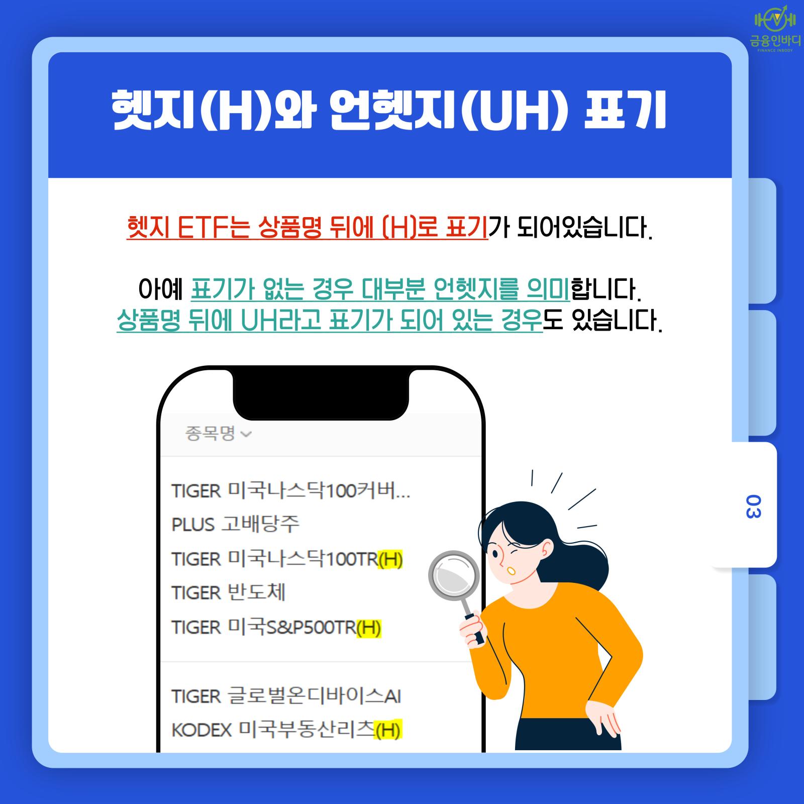 헷지(H)와 언헷지(UH) 표기