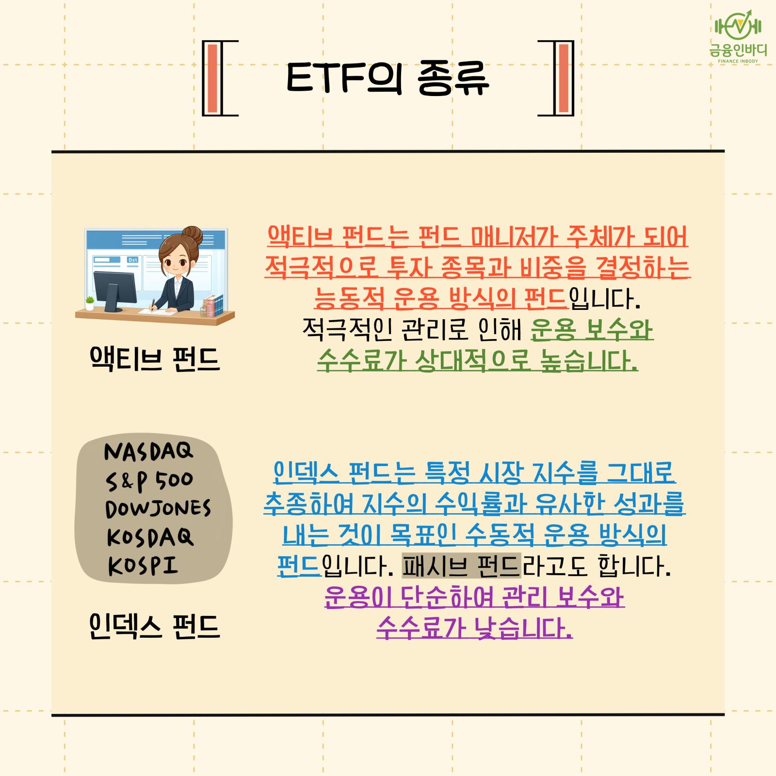 ETF의 종류