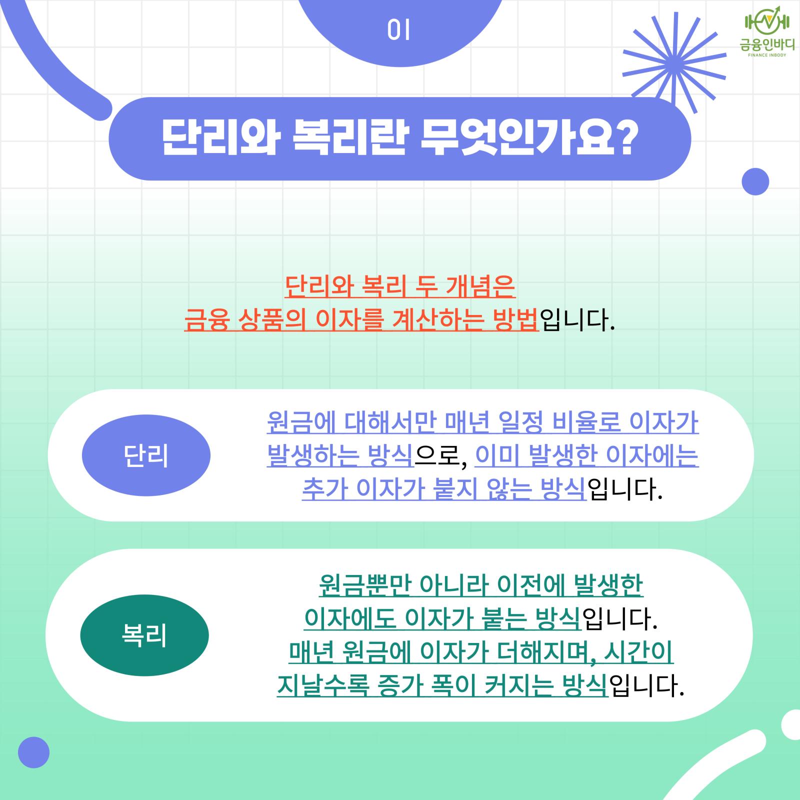 단리와 복리란 무엇인가요