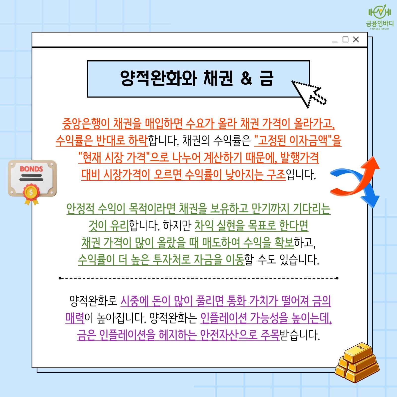 양적완화와 채권 & 금
