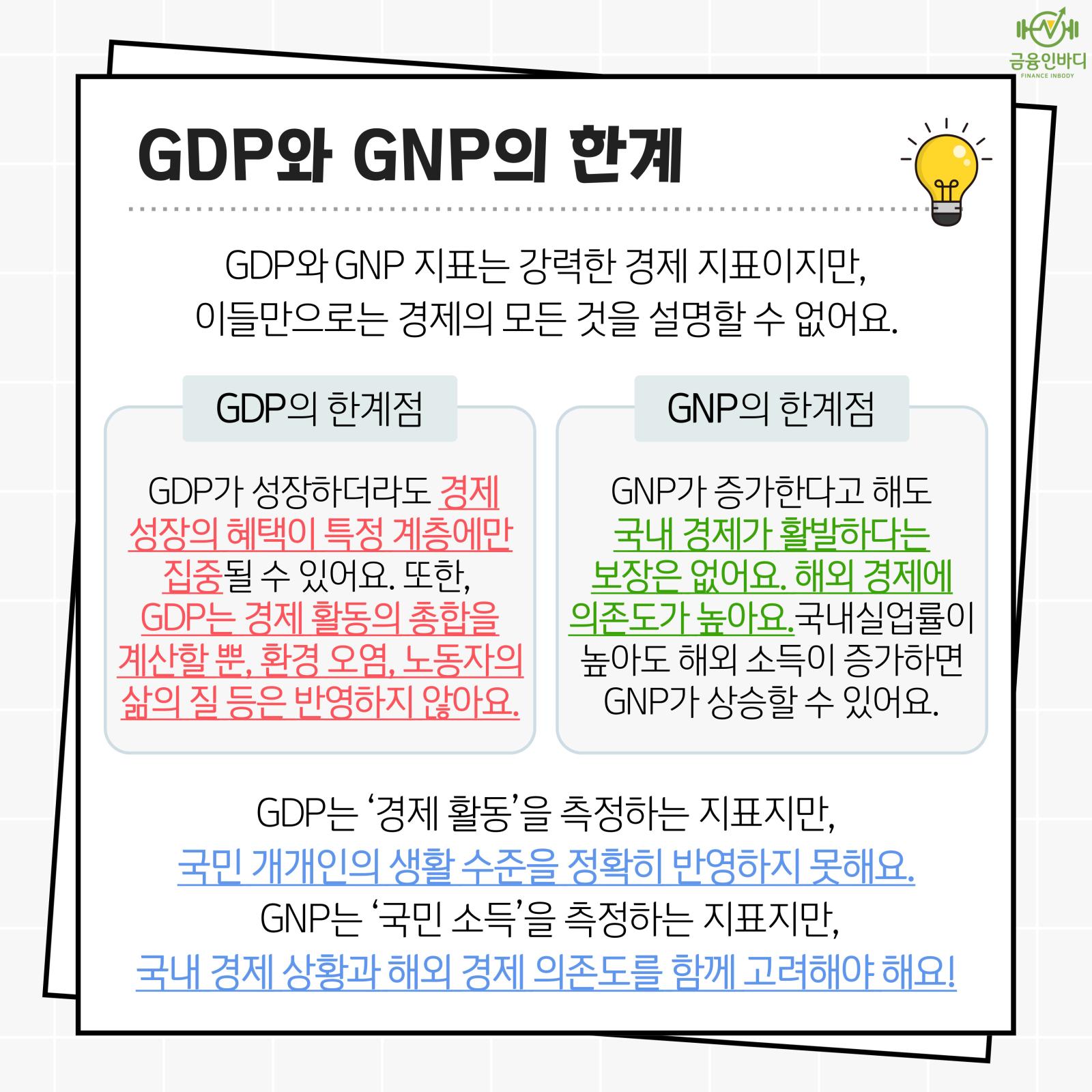 GDP와 GNP의 한계