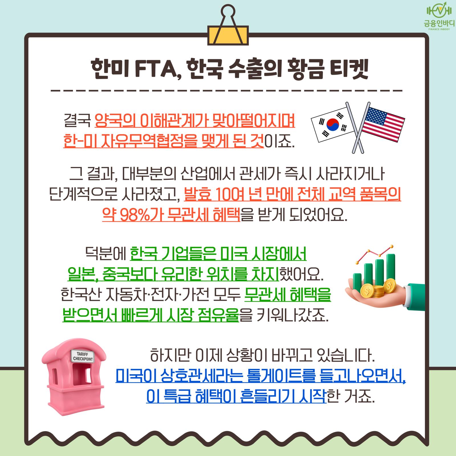 한미 FTA, 한국 수출의 황금 티켓
