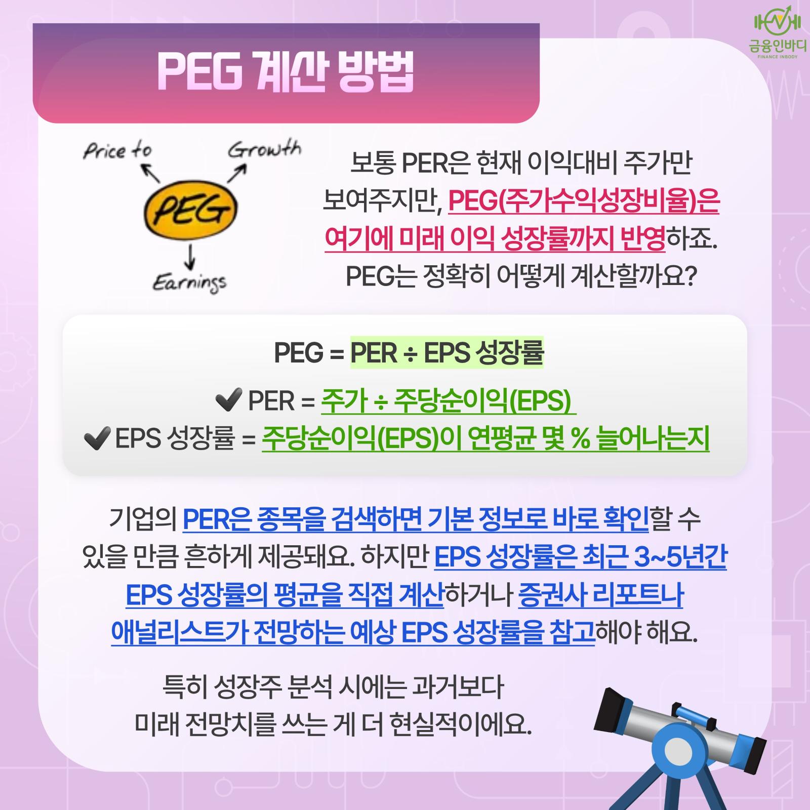 PEG 계산 방법