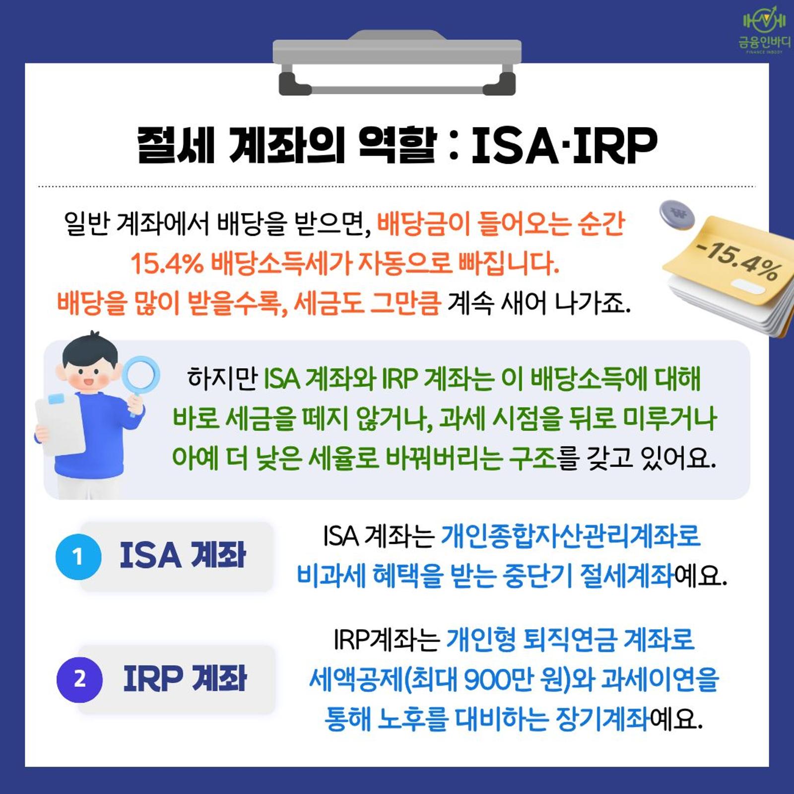 절세계좌의 역할, ISA·IRP