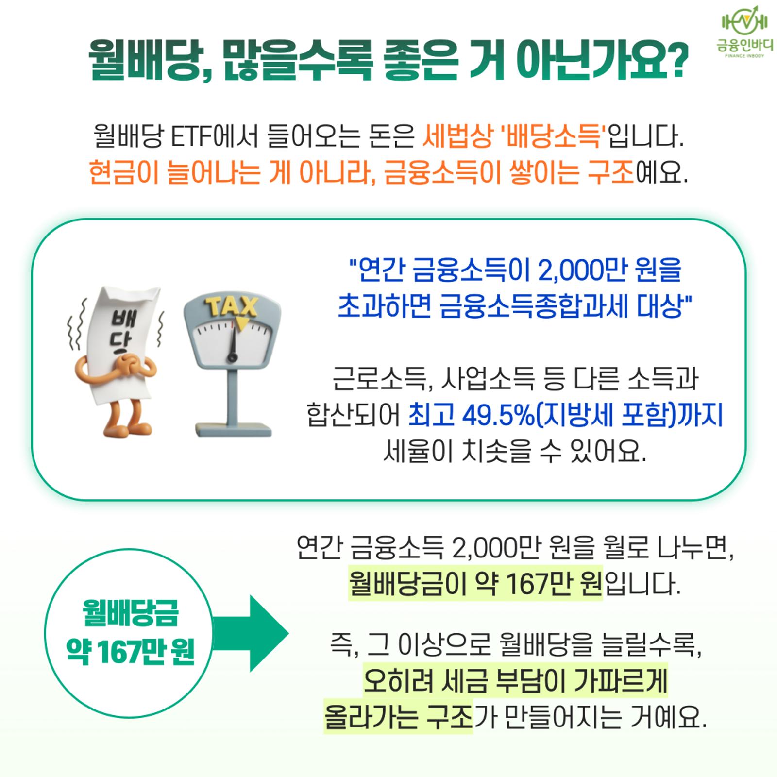 월배당, 많을수록 좋은 게 아니에요